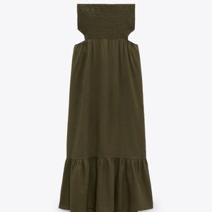 Green zara dress